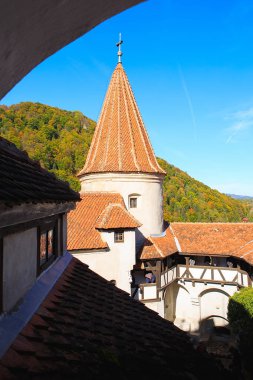 Brasov, Transilvanya. Romanya. Ortaçağ Bran Kalesi