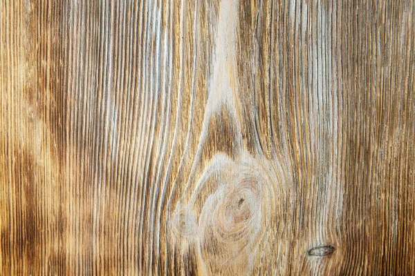 Texture de fond en bois. Planche à découper en bois rayé marron . — Photo