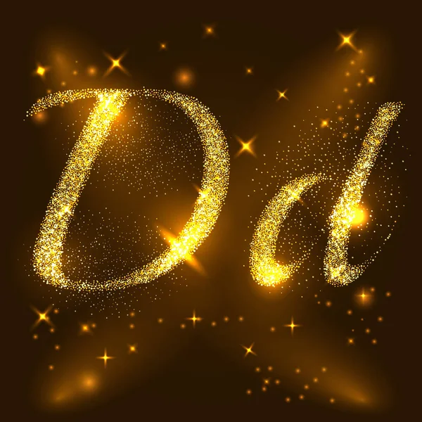 Alphabets D d'étoiles brillantes d'or. Vecteur d'illustration — Image vectorielle