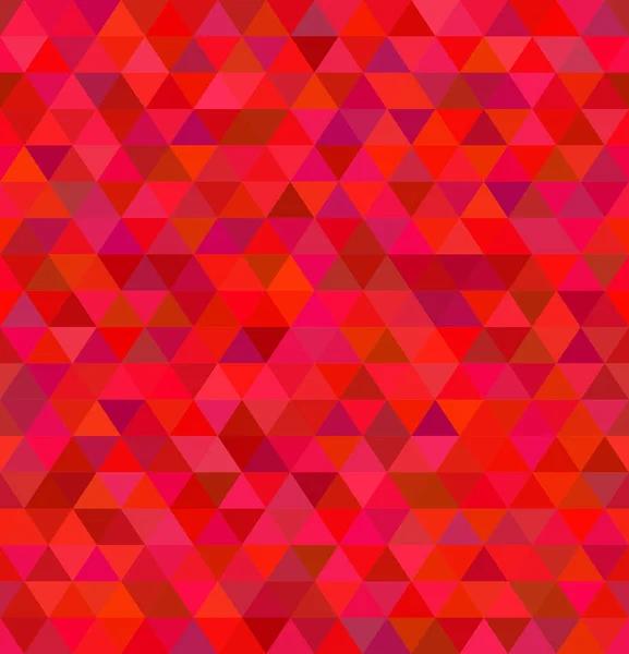 Fondo de triángulos rojos - patrón geométrico sin costuras. Ilustración vectorial, totalmente editable, puede cambiar la forma y el color — Vector de stock