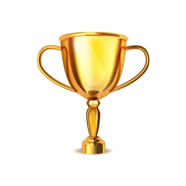 Gold cup winner trophy isolated on white background. Vector illustration. — Stock Vector