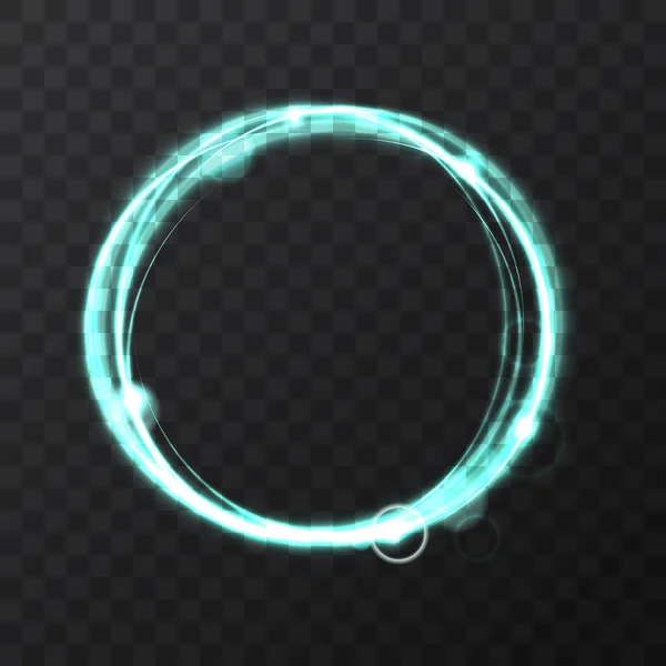 Абстрактный светло-синий векторный круг на прозрачном фоне. Красивые абстрактные роскошные светлые кольца, Затмение. Векторная иллюстрация — стоковый вектор