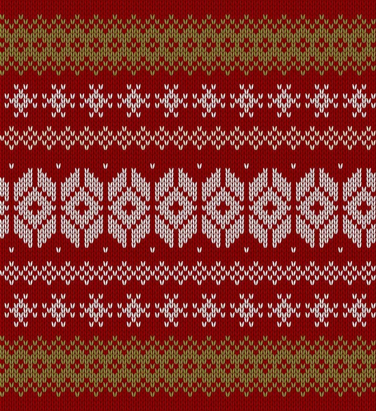 Бесшовный зимний узор на шерстяном трикотаже. Рождественский фон. Рождественский дизайн свитеров. Беззащитный паттерн . — стоковый вектор