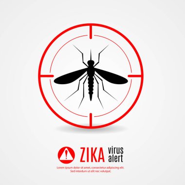 Nature, Aedes Aegypti mosquitoes with stilt target. sights signal. Ideal for informational and institutional related sanitation and care - stock vector. clipart