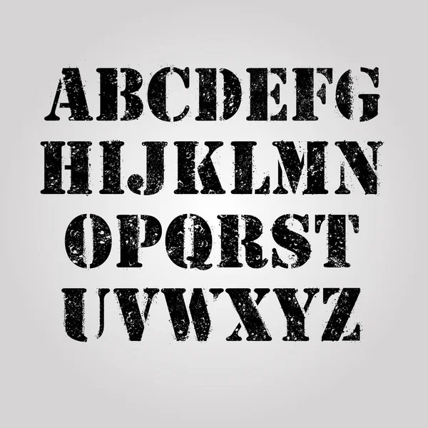 Grunge Stamp Texture Alphabet Διανυσματική απεικόνιση EPS 10. — Διανυσματικό Αρχείο