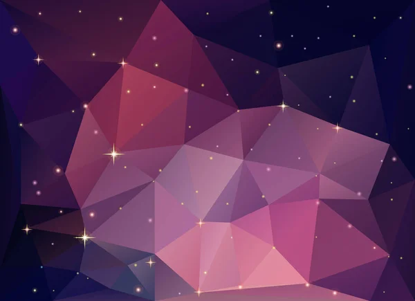 Abstrakte Hipster geometrisches Dreieck Galaxie Himmel Hintergrund — Stockvektor