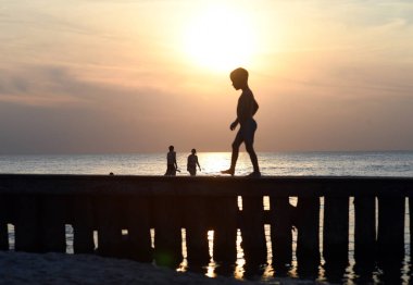 12 Temmuz 2018 - Ostrow, Polonya: Polonya Baltık Denizi yaz aylarında