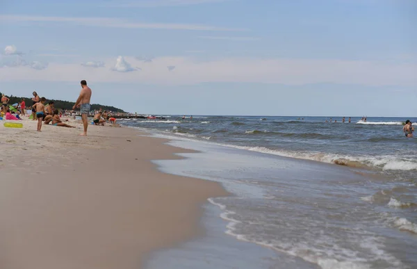 Luglio 2018 Ostrow Polonia Mar Baltico Polacco Durante Estate — Foto Stock