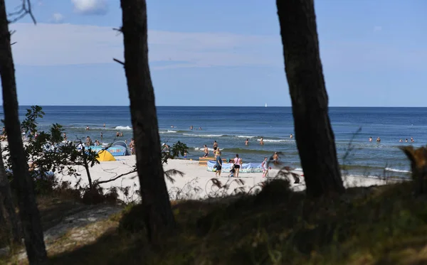 Juli 2018 Ostrow Polen Poolse Baltische Zee Tijdens Zomer — Stockfoto