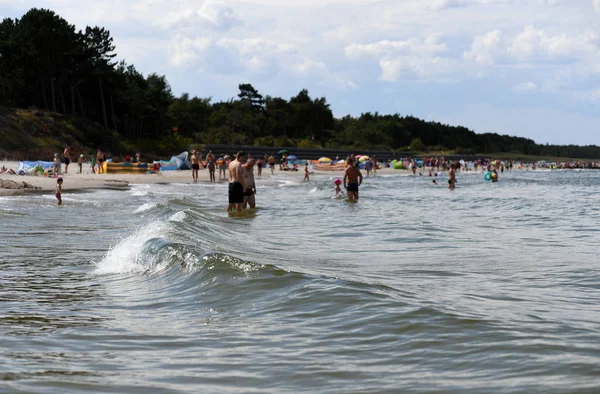 Julho 2018 Ostrow Polónia Mar Báltico Polaco Durante Verão — Fotografia de Stock