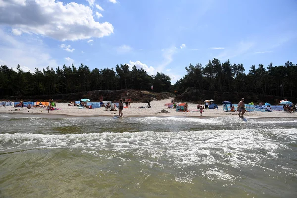 Juli 2018 Ostrow Polen Poolse Baltische Zee Tijdens Zomer — Stockfoto