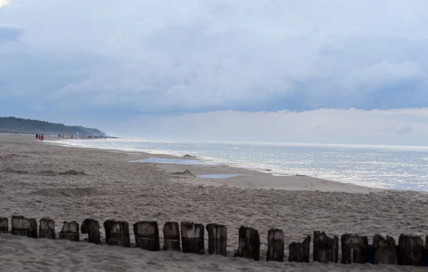 Julho 2018 Ostrow Polónia Mar Báltico Polaco Durante Verão — Fotografia de Stock