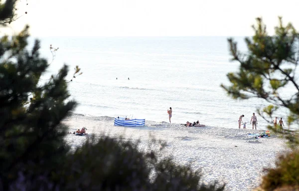 Julio 2018 Ostrow Polonia Mar Báltico Polaco Durante Verano — Foto de Stock