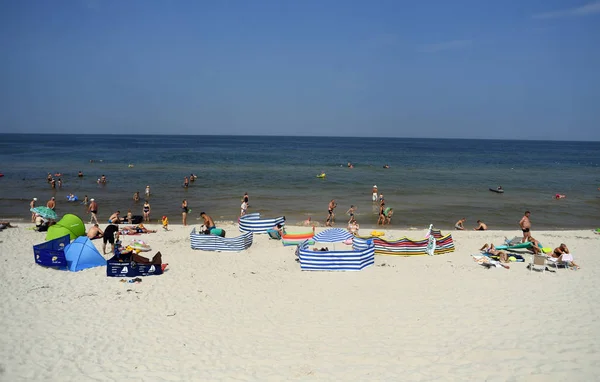 Juli 2018 Ostrow Polen Poolse Baltische Zee Tijdens Zomer — Stockfoto