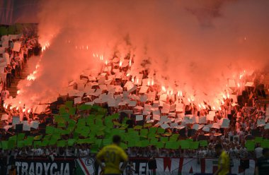 Varşova, Polonya - 02 Mayıs 2018: Polonya Ligi Kupası Finali Arka Gdynia vs Legia Warszaw