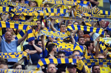 Varşova, Polonya - 02 Mayıs 2018: Polonya Ligi Kupası Finali Arka Gdynia vs Legia Warszaw