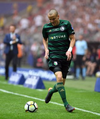 Varşova, Polonya - 02 Mayıs 2018: Polonya Ligi Kupası Finali Arka Gdynia vs Legia Warszaw