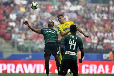 Varşova, Polonya - 02 Mayıs 2018: Polonya Ligi Kupası Finali Arka Gdynia vs Legia Warszaw