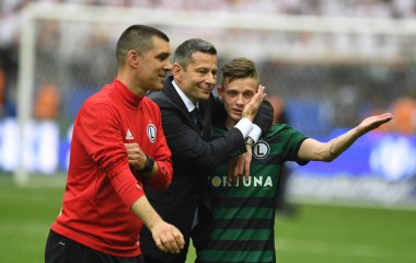 Varşova, Polonya - 02 Mayıs 2018: Polonya Ligi Kupası Finali Arka Gdynia vs Legia Warszaw