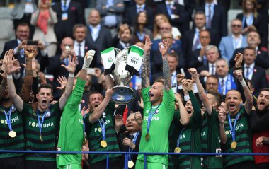 Varşova, Polonya - 02 Mayıs 2018: Polonya Ligi Kupası Finali Arka Gdynia vs Legia Warszaw