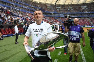 Varşova, Polonya - 02 Mayıs 2018: Polonya Ligi Kupası Finali Arka Gdynia vs Legia Warszaw