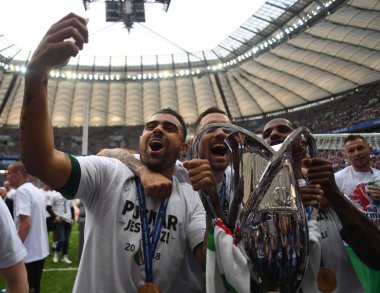 Varşova, Polonya - 02 Mayıs 2018: Polonya Ligi Kupası Finali Arka Gdynia vs Legia Warszaw