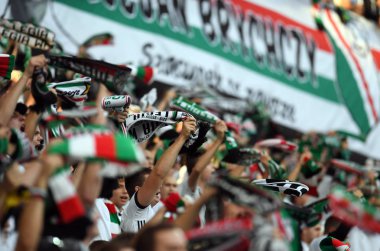 16 OCTOBER 2018 - WARSAW, POLAND: Polish Extra League LOTTO Ekstraklasa football match Legia Warszawa - Lech Pozna