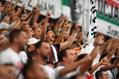 16 OCTOBER 2018 - WARSAW, POLAND: Polish Extra League LOTTO Ekstraklasa football match Legia Warszawa - Lech Pozna