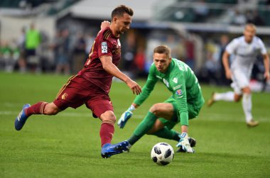 16 OCTOBER 2018 - WARSAW, POLAND: Polish Extra League LOTTO Ekstraklasa football match Legia Warszawa - Lech Pozna