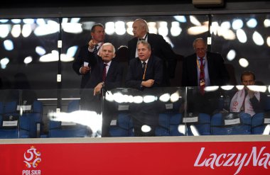 Chorzow, Polonya - 14 Ekim 2018: Uefa Milletler Ligi Polonya ve Ital