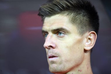 Chorzow, Polonya - 14 Ekim 2018: Uefa Milletler Ligi Polonya ve Ital