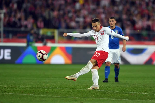 Chorzów Polska Października 2018 Polska Liga Narodów Uefa Ital — Zdjęcie stockowe