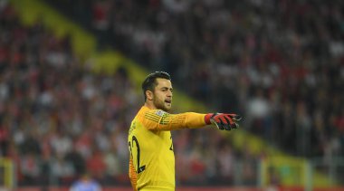 Chorzow, Polonya - 11 Ekim 2018: Uefa Milletler Ligi Polonya ve Portuga