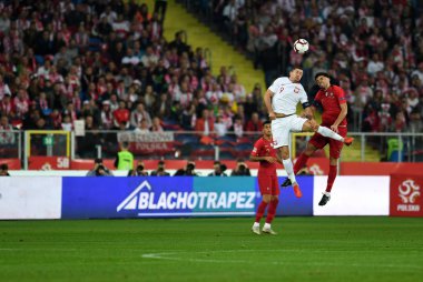 Chorzow, Polonya - 11 Ekim 2018: Uefa Milletler Ligi Polonya ve Portuga