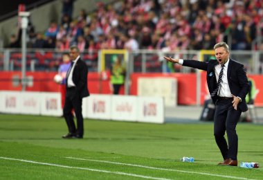 Chorzow, Polonya - 11 Ekim 2018: Uefa Milletler Ligi Polonya ve Portuga