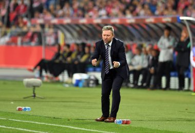 Chorzow, Polonya - 11 Ekim 2018: Uefa Milletler Ligi Polonya ve Portuga