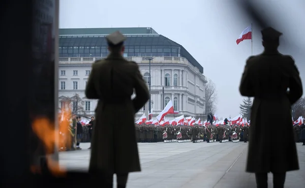 Warsaw Pologne Octobre 2018 Célébration 100E Anniversaire Reprise Indépendance Par — Photo