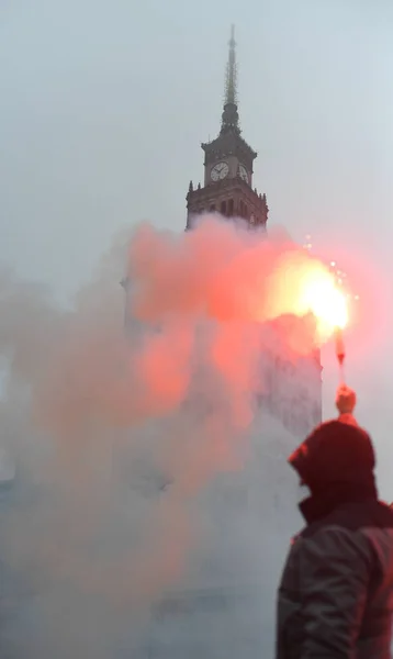 Warsaw Poland October 2018 Celebration 100Th Anniversary Regaining Independence Polan — Stock Photo, Image