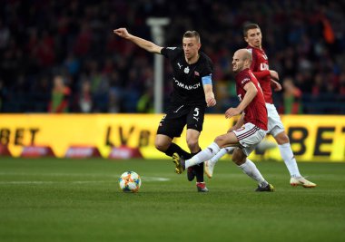 Krakow, Polonya - 17 Mart 2019: İlave Ligi Polonya Futbol Ligi loto Ekstraklasa Wisla Krakow - Cracovia Derb