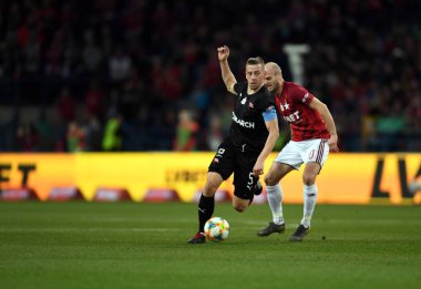 Krakow, Polonya - 17 Mart 2019: İlave Ligi Polonya Futbol Ligi loto Ekstraklasa Wisla Krakow - Cracovia Derb
