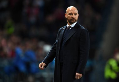 Krakow, Polonya - 17 Mart 2019: İlave Ligi Polonya Futbol Ligi loto Ekstraklasa Wisla Krakow - Cracovia Derb