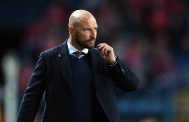 Krakow, Polonya - 17 Mart 2019: İlave Ligi Polonya Futbol Ligi loto Ekstraklasa Wisla Krakow - Cracovia Derb