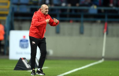 Krakow, Polonya - 17 Mart 2019: İlave Ligi Polonya Futbol Ligi loto Ekstraklasa Wisla Krakow - Cracovia Derb
