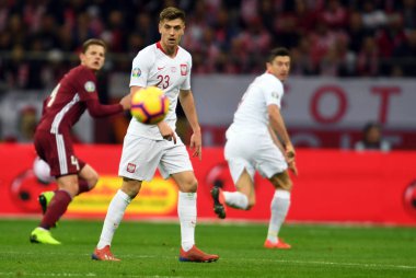 Eylem sırasında Uefa Euro 2020 Krzysztof PIATEK (Polonya) Polonya - Letonya 24 Mart 2019 yılında çizer, Pge Ulusal Stadyumu Varşova, Polonya Varşova Letonya ile 2:0 kazandı.