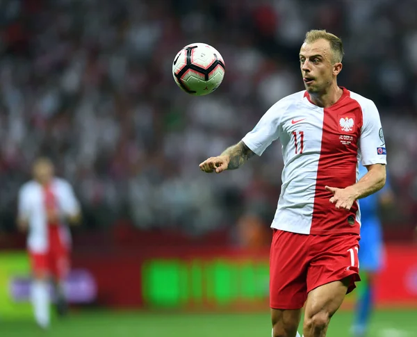 Warszawa Polska Czerwca 2019 Euro 2020 Kwalifikowanie Rundy Faza Grupowa — Zdjęcie stockowe