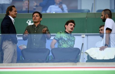 Varşova, Polonya, 22 Ağustos 2019: Uefa Avrupa Ligi ön eleme turu Legia Warszawa - Glasgow Rangers Fc: Tomasz Smokowski, Dawid Podsiadlo