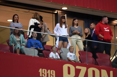 Varşova, Polonya, 9 Eylül 2019: Euro 2020 elemeleri turu, grup aşamasında, Polonya Pge Narodowy'de Austrial ile 0:0 berabere kaldı