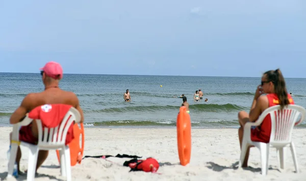 Juli 2018 Ostrow Polen Poolse Baltische Zee Tijdens Zomer — Stockfoto