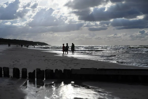 Juillet 2018 Ostrow Pologne Mer Baltique Polonaise Pendant Été — Photo