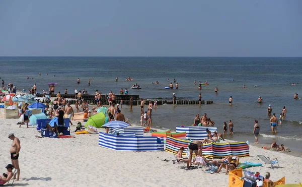 Juli 2018 Ostrow Polen Poolse Baltische Zee Tijdens Zomer — Stockfoto